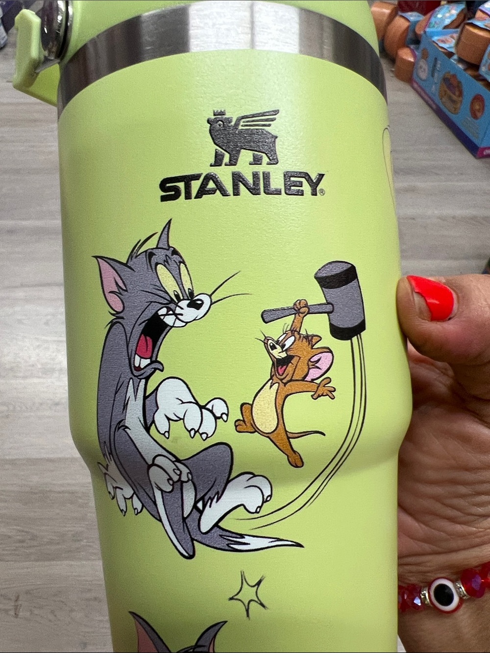 Stanley Lime Green Tom & Jerry Insulated Travel Tumbler - Picture 5 of 8